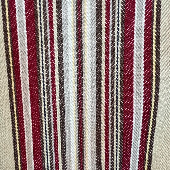 Pottery Barn Stripe Montgomery Drapes Curtains Herringbone Cotton Golden Tan - Picture 1 of 15